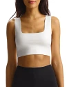 Commando Faux Leather Crop Top In White
