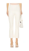 Commando Faux Leather Crop Flare Leggings In 象牙白