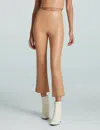 Commando Faux Leather Cropped Flare In Camel In Brown