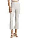 Commando Faux Leather Cropped Flare Leggings In Porcelain