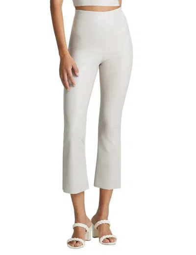 Commando Faux Leather Cropped Flare Leggings In Porcelain