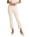 Commando Faux Leather Cropped Flare Leggings In Ivory