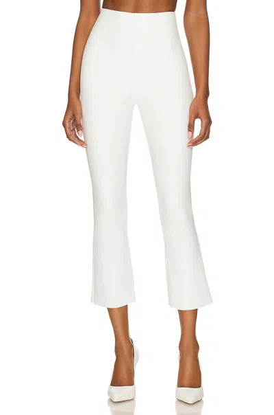 Commando Faux Leather Cropped Flare Pant In White