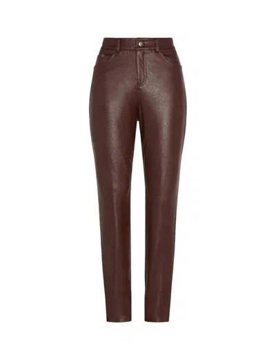 Commando Faux Leather Five Pocket Pant Slg69 In Oxblood In Red