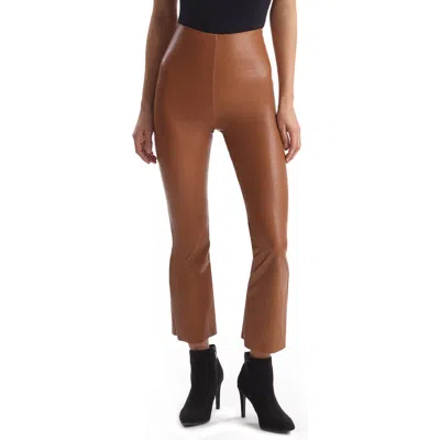 COMMANDO COMMANDO FAUX LEATHER FLARE CROP PULL-ON PANTS