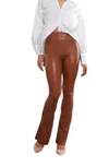 Commando Faux Leather Flared Legging In Cognac In Brown