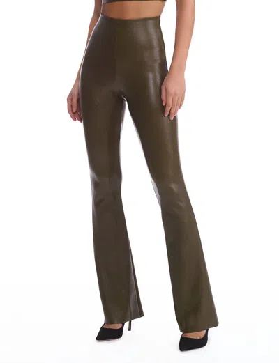 Commando Faux Leather Flared Legging In Cadet In Green