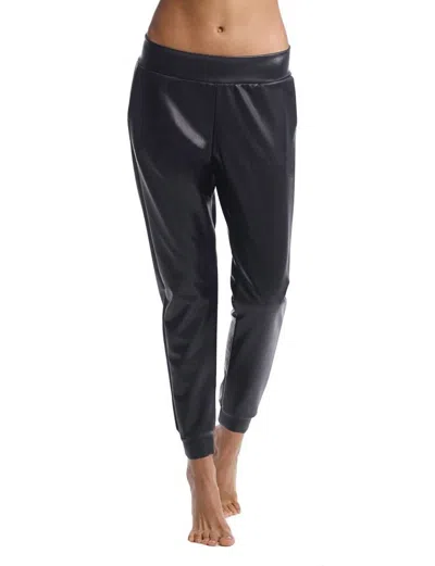 COMMANDO FAUX LEATHER JOGGER IN BLACK
