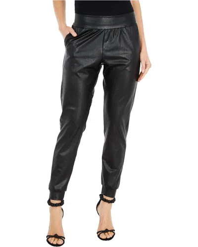 Commando Faux Leather Jogger In Black