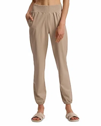 Commando Faux Leather Jogger In Sand