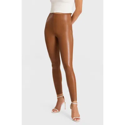 Commando Faux Leather Legging In Brown