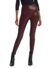 Commando Faux Leather Leggings In Chocolate In Red