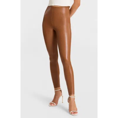 Commando Faux Leather Leggings In Brown