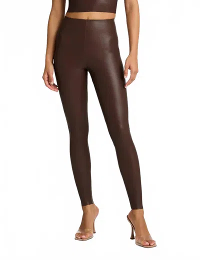 Commando Faux Leather Leggings In Chocolate