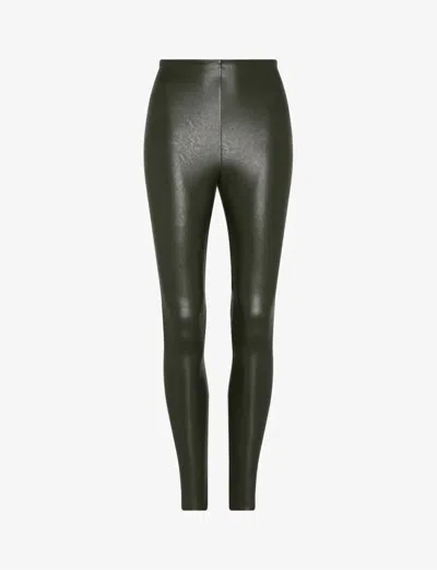 Commando Faux Leather Leggings In Pine In Silver