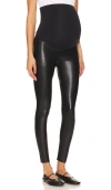 Commando Womens Croc Animal-print Faux Leather Leggings In Black