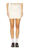 Commando Faux Leather Micro Mini Skirt In Ivory