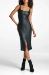 Commando Faux Leather Midi Tank Dress In Black