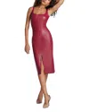 Commando Faux Leather Midi Tank Dress In Raspberry