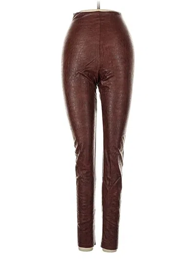 Pre-owned Commando Faux Leather Pants In Brown