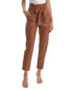 Commando Faux Leather Paperbag Trousers - Cocoa In Brown