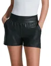 Commando Faux Stretch-leather Shorts In Black