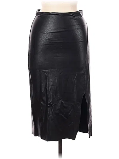 Pre-owned Commando Faux Leather Skirt In Black