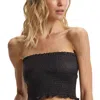 COMMANDO FAUX LEATHER SMOCKED TUBE TOP