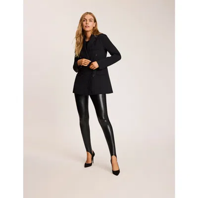 Commando Faux Leather Stirrup Legging In Black