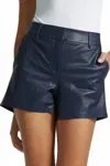 Commando Faux Leather Shorts In Blue