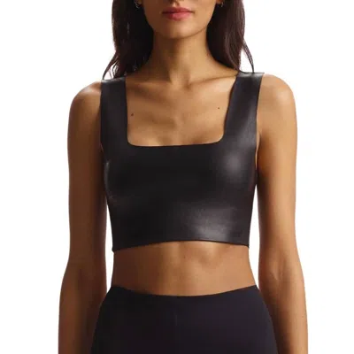 Commando Faux Leather Tank Top In Black