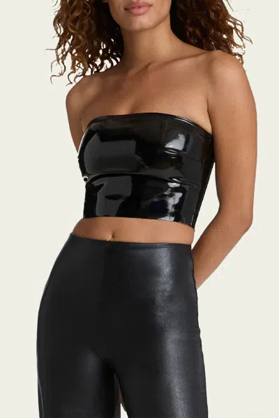 Commando Faux Leather Tube Top In Black