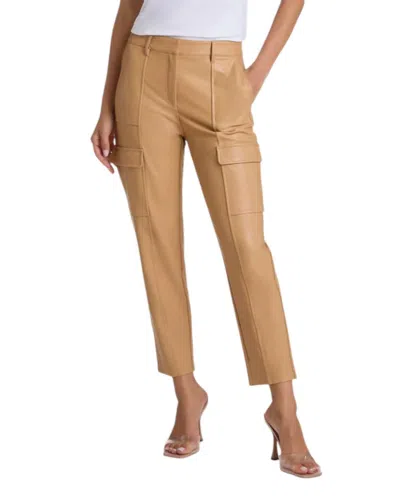COMMANDO FAUX LEATHER UTILITY 7/8 PANTS IN CAMEL