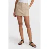 Commando Faux Leather Utility Micro Mini Skirt In Sand