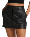 Commando Faux Leather Utility Mini Skirt In Black