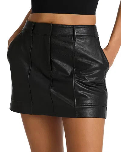 Commando Faux Leather Utility Mini Skirt In Black