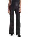 Commando Faux Leather Wide Leg Pant In Black In Black