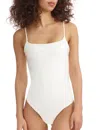 Commando Neoprene Cami Thong Bodysuit White S In White