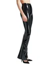 Commando Faux Patent Leather Flare Legging In Black In Black