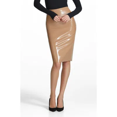 Commando Faux Patent Leather Midi Skirt