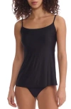 Commando Classic Mini Cami Slip Dress In Black In Black