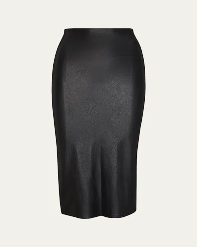 Commando Faux-leather Midi Skirt In Black