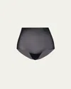 Commando Featherlight Control High-rise Smoothing Briefs In Blk-black