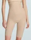 Commando Featherlight Control Long High Waist Shaping Shorts In Neutral