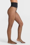 Commando Glitter Fishnet Tights In Black