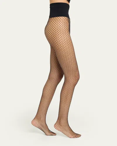 Commando Glitter Fishnet Tights In Black