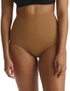 Commando Zone Smoothing High Waist Thong In Brown