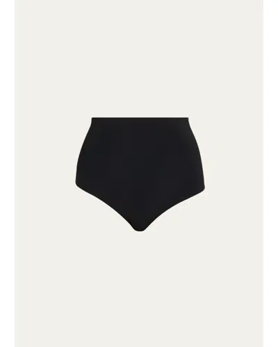 Commando High-waist Control Thong In Black