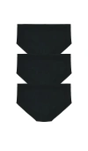 Commando Invisible Rib Bikini 3-pack In Black