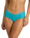 Commando Invisible Rib One Size Girl Short Brief In Peacock
